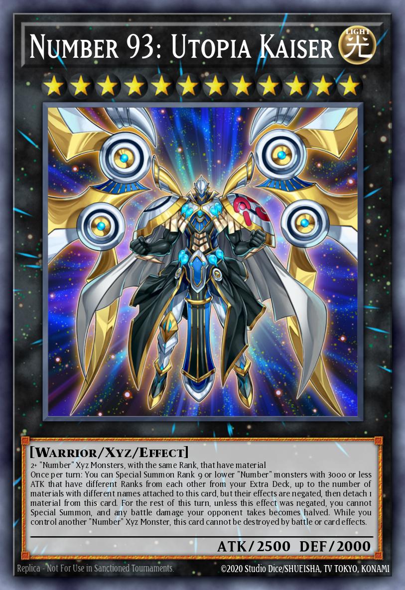 Number 93: Utopia Kaiser YCSW-EN009 Yu-Gi-Oh! Championship Series 2016 Prize Card
