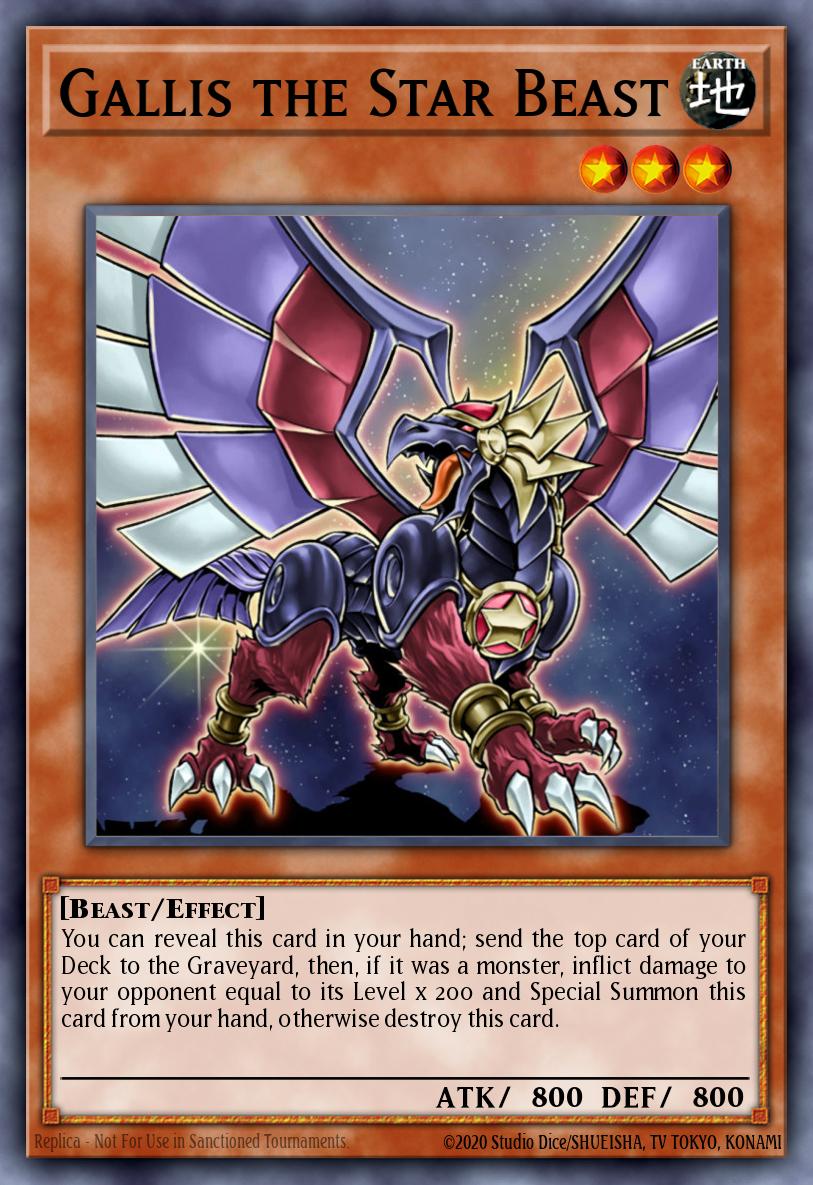 Gallis the Star Beast GX06-EN001 Yu-Gi-Oh! GX Tag Force 3 promotional cards Yu-Gi-Oh! card