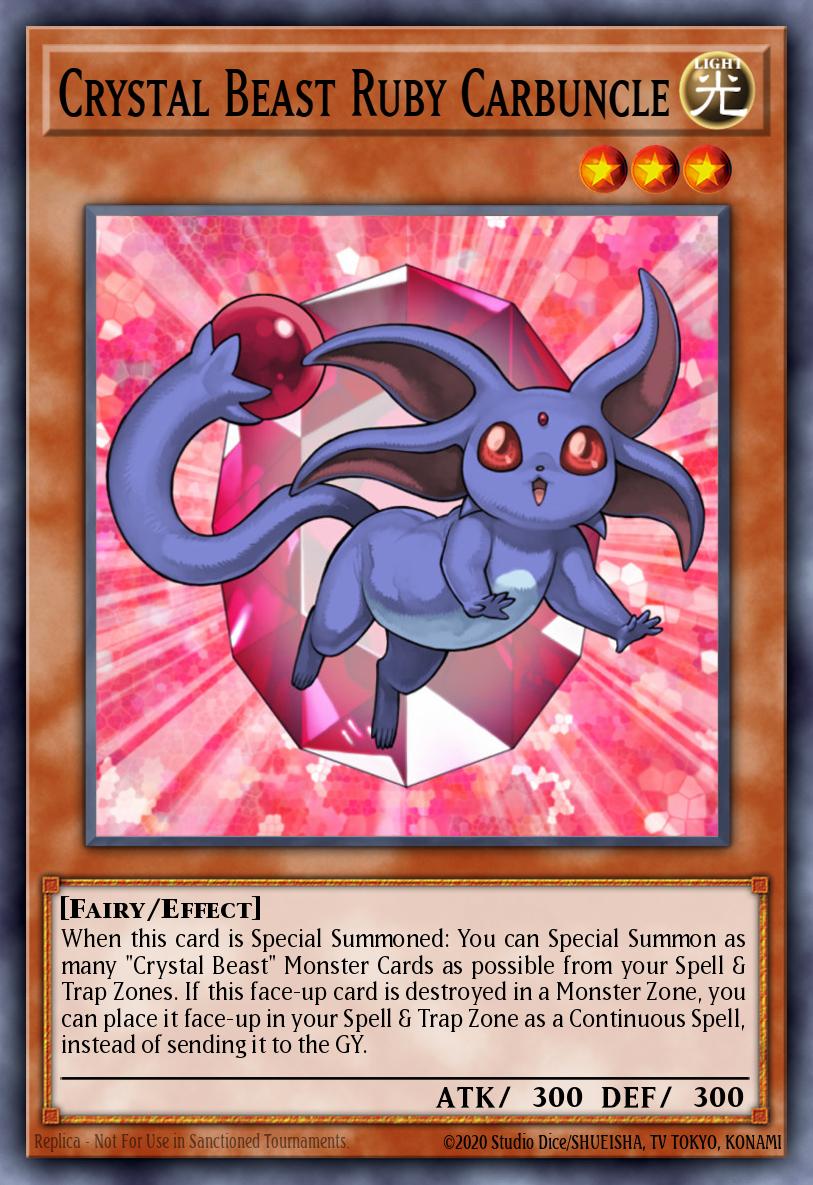 Crystal Beast Ruby Carbuncle HL05-EN001 Hobby League 5 participation card A Yu-Gi-Oh! card