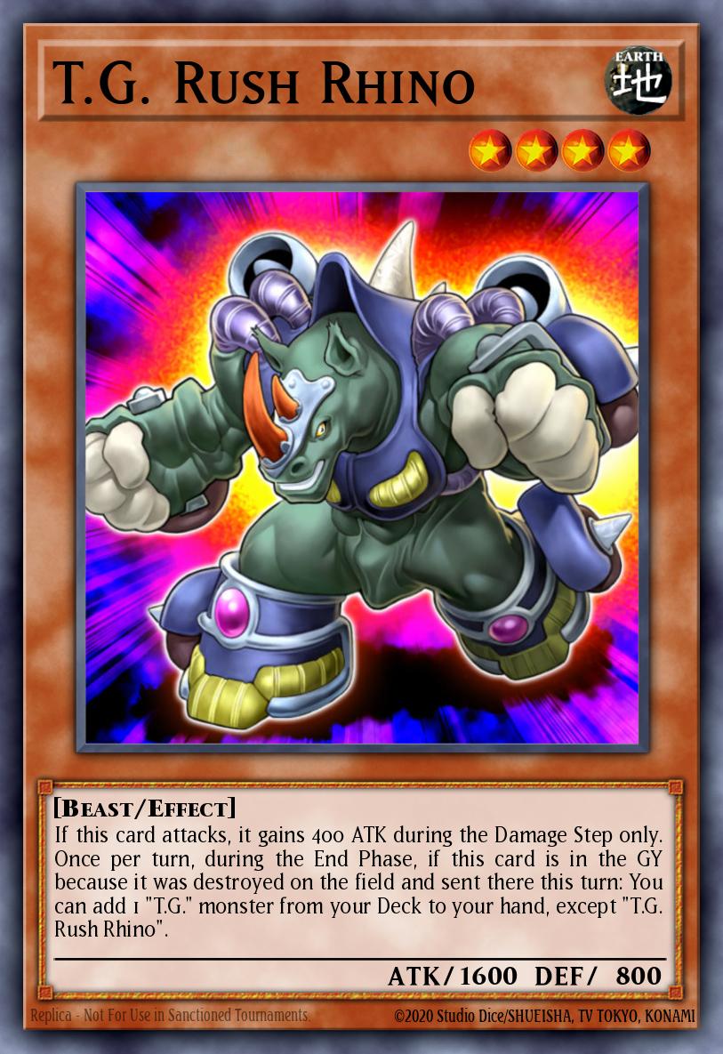 T.G. Rush Rhino BATT-EN020 Battle Pack Tournament Prize Cards Yu-Gi-Oh! card