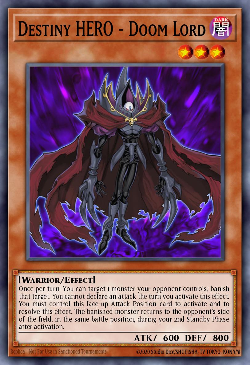 Destiny HERO - Doom Lord DR04-EN181 Dark Revelation Volume 4 Yu-Gi-Oh! card