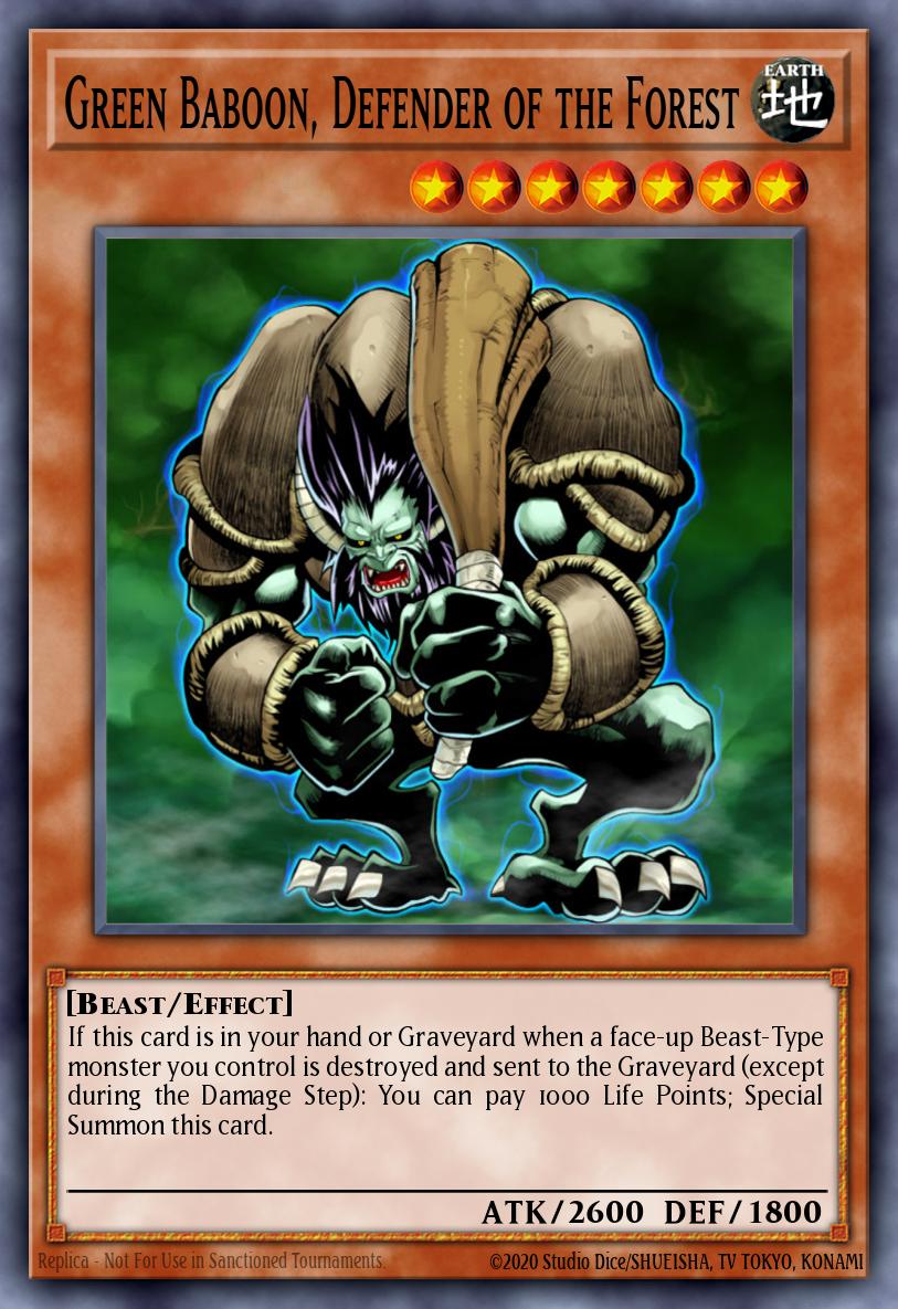 Green Baboon, Defender of the Forest JUMP-EN014 Shonen Jump 2007 subscription bonus Yu-Gi-Oh! card