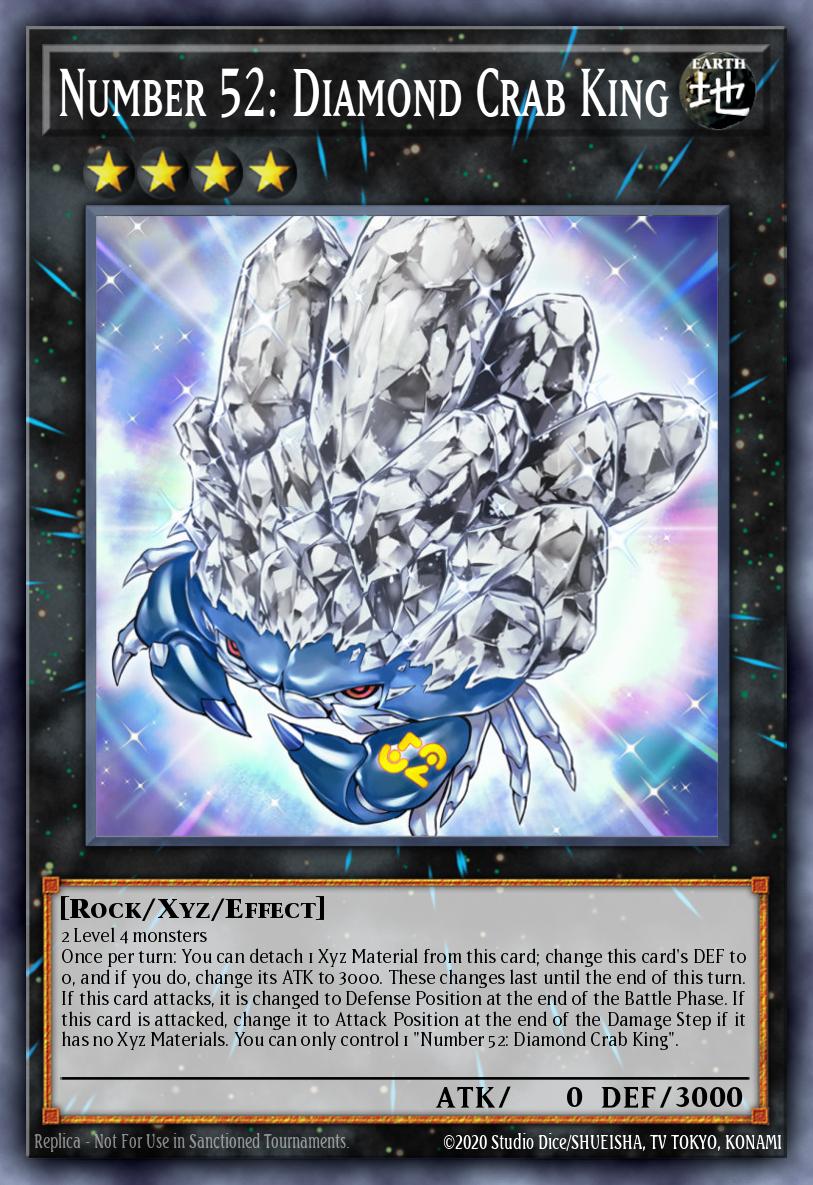 Number 52: Diamond Crab King YZ06-EN001 Yu-Gi-Oh! ZEXAL Volume 6 promotional card Yu-Gi-Oh! card