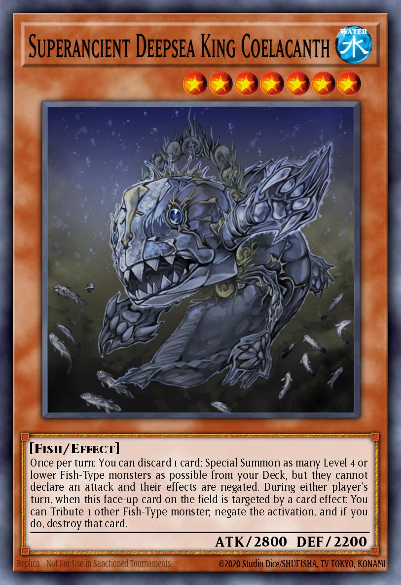 Superancient Deepsea King Coelacanth BATT-EN007 Battle Pack Tournament Prize Cards